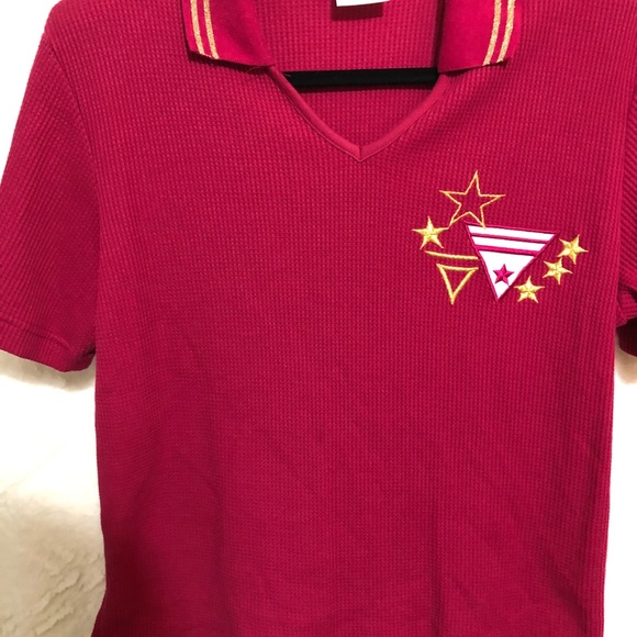 Vintage 80’s Pink And Gold Shirt with Collar - Picture 5 of 10